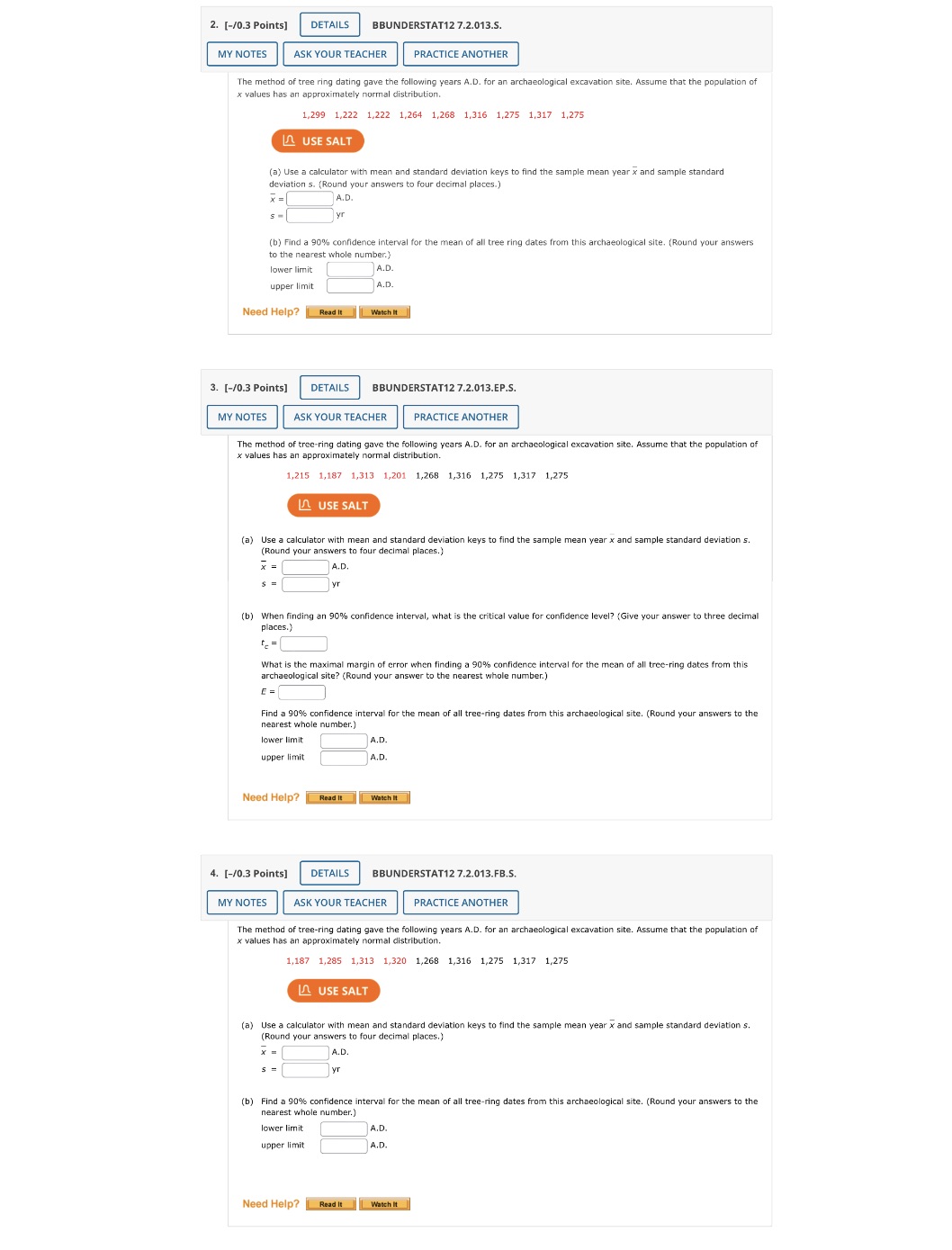  2. [-/0.3 Points] DETAILS BBUNDERSTAT12 7.2.013.5. MY NOTES ASK YOUR TEACHER