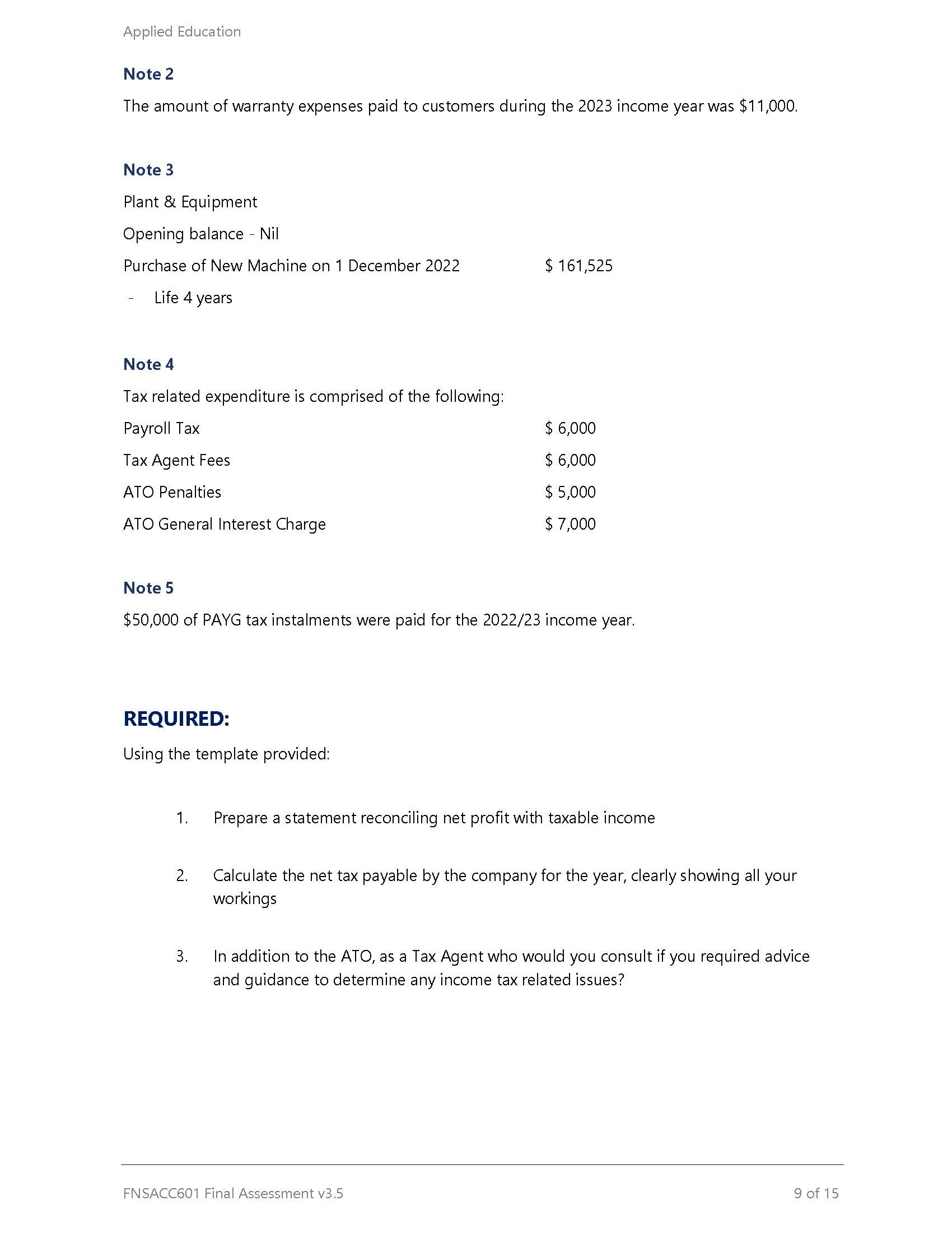 2022/23 financial year. You may be required to complete independent research and/or