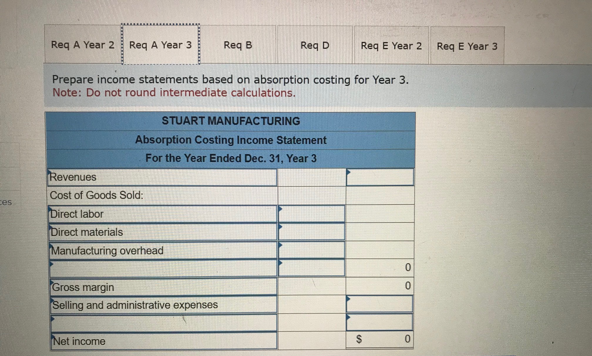Production and Sales Year 2 4,000 4, 000 Year 3 6,000 4,000