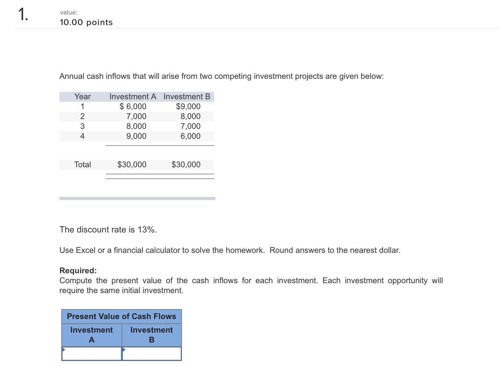 Please help me solve this question. I need help. value: 10.00 points