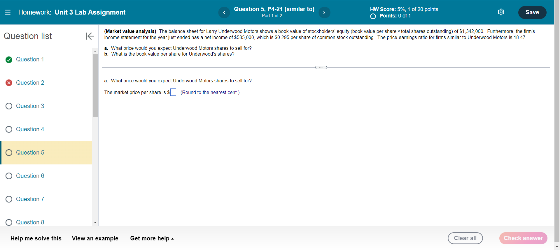 assets of $94 million, a return on equity of 31 percent, and