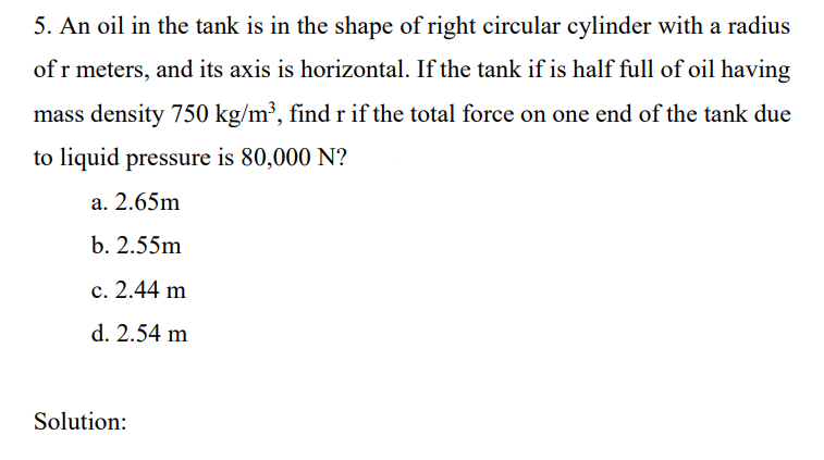 1) A rectangular sheet of tin 8ft x 12ft is submerged in