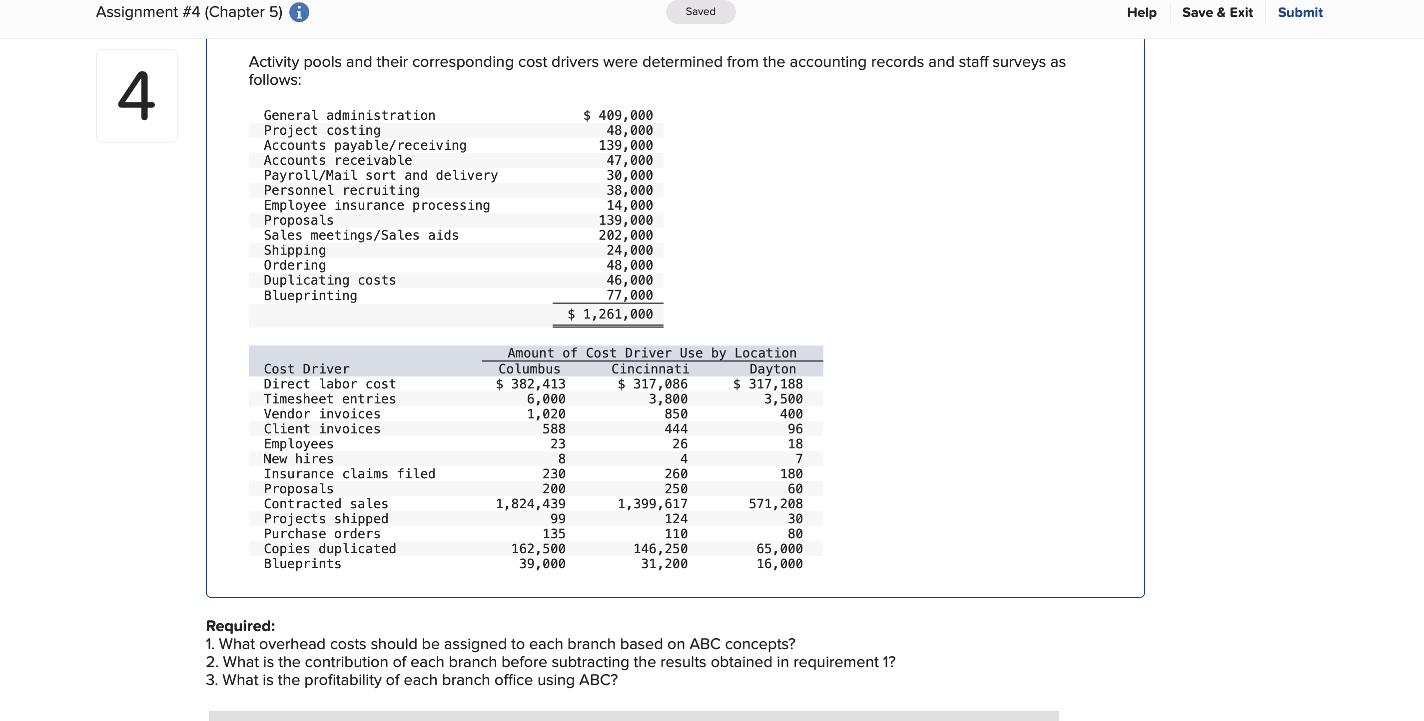 following information applies to the questions displayed below.] Miami Valley Architects Inc.