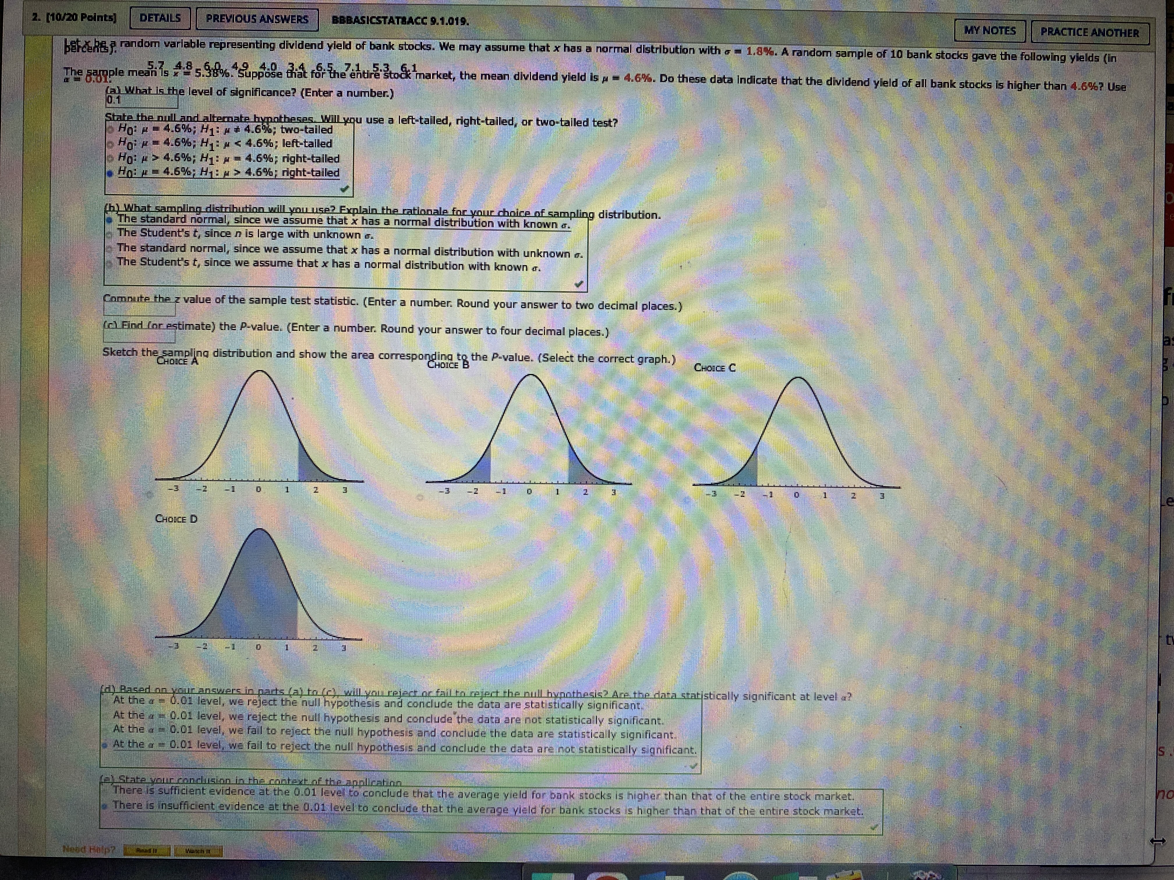  2. [10/20 Points] DETAILS PREVIOUS ANSWERS BBBASICSTATSACC 9.1.019. MY NOTES PRACTICE