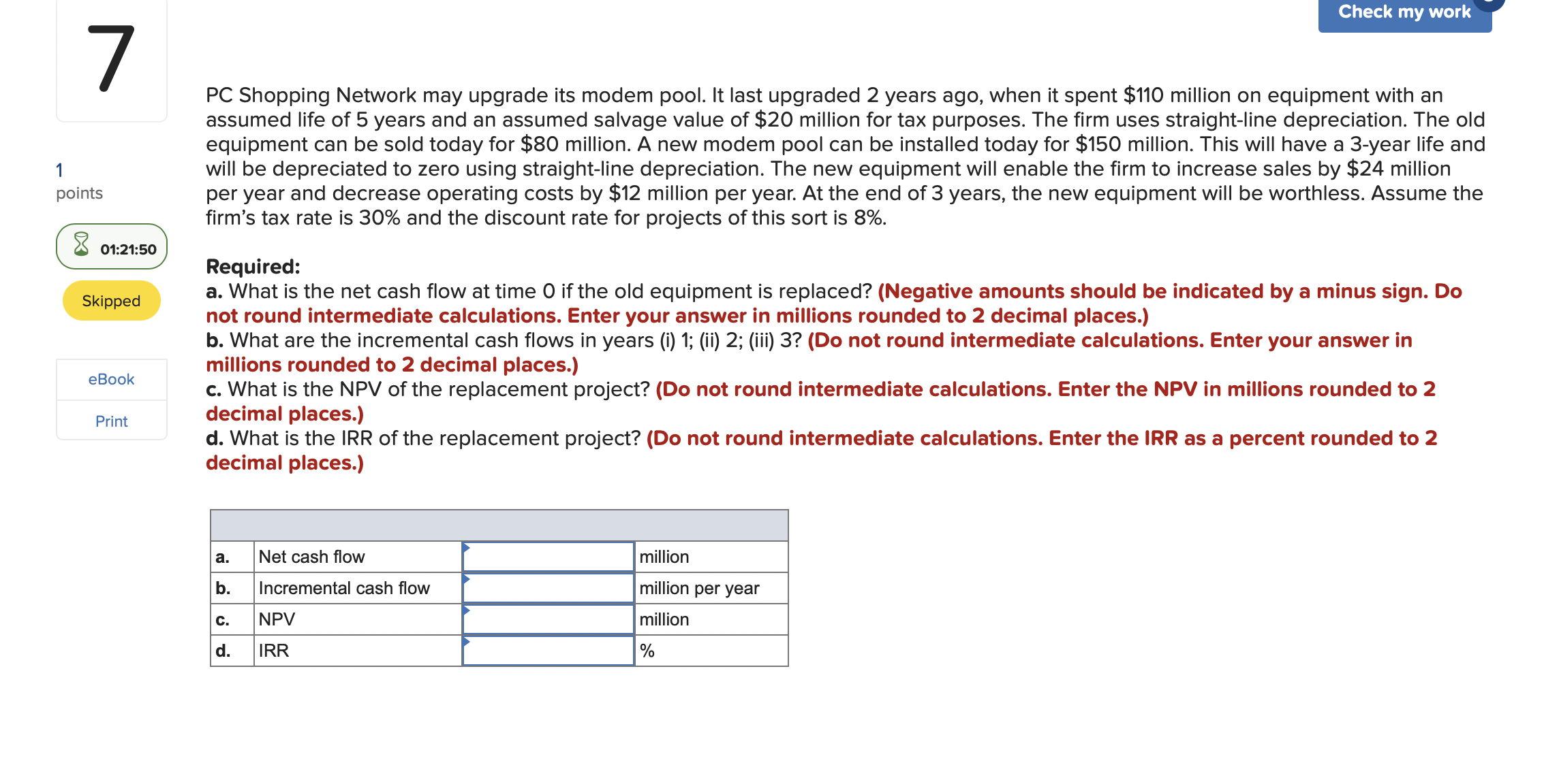 Please help me with this question Check my work PC Shopping Network