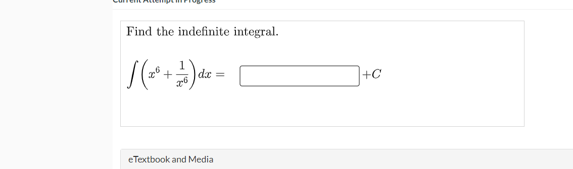 6 + N = X e 0 >Find an antiderivative of the