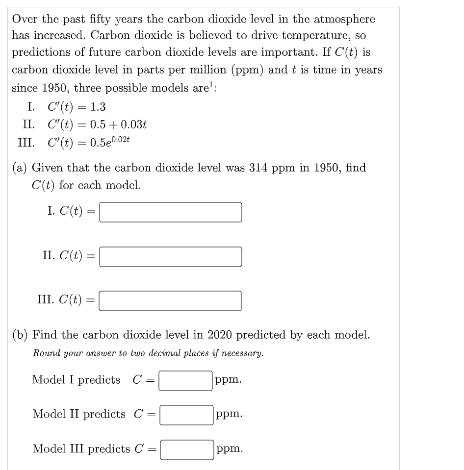 Media\fFind the indefinite integral. +C\fOver the past fty years the carbon dioxide