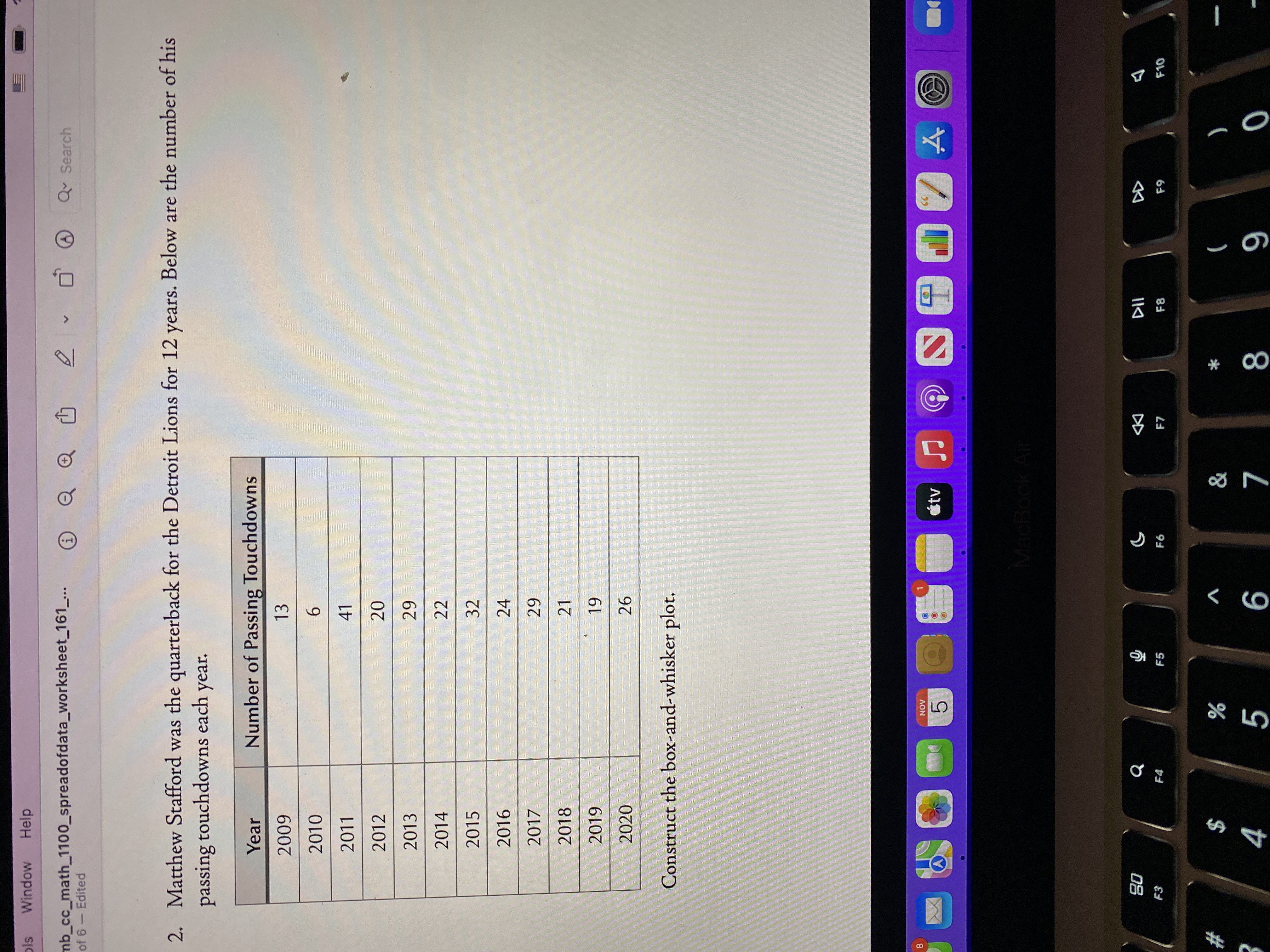  Is Window Help nb_cc_math_1100_spreadofdata_worksheet_161_... 1 Q Q J Q V D'