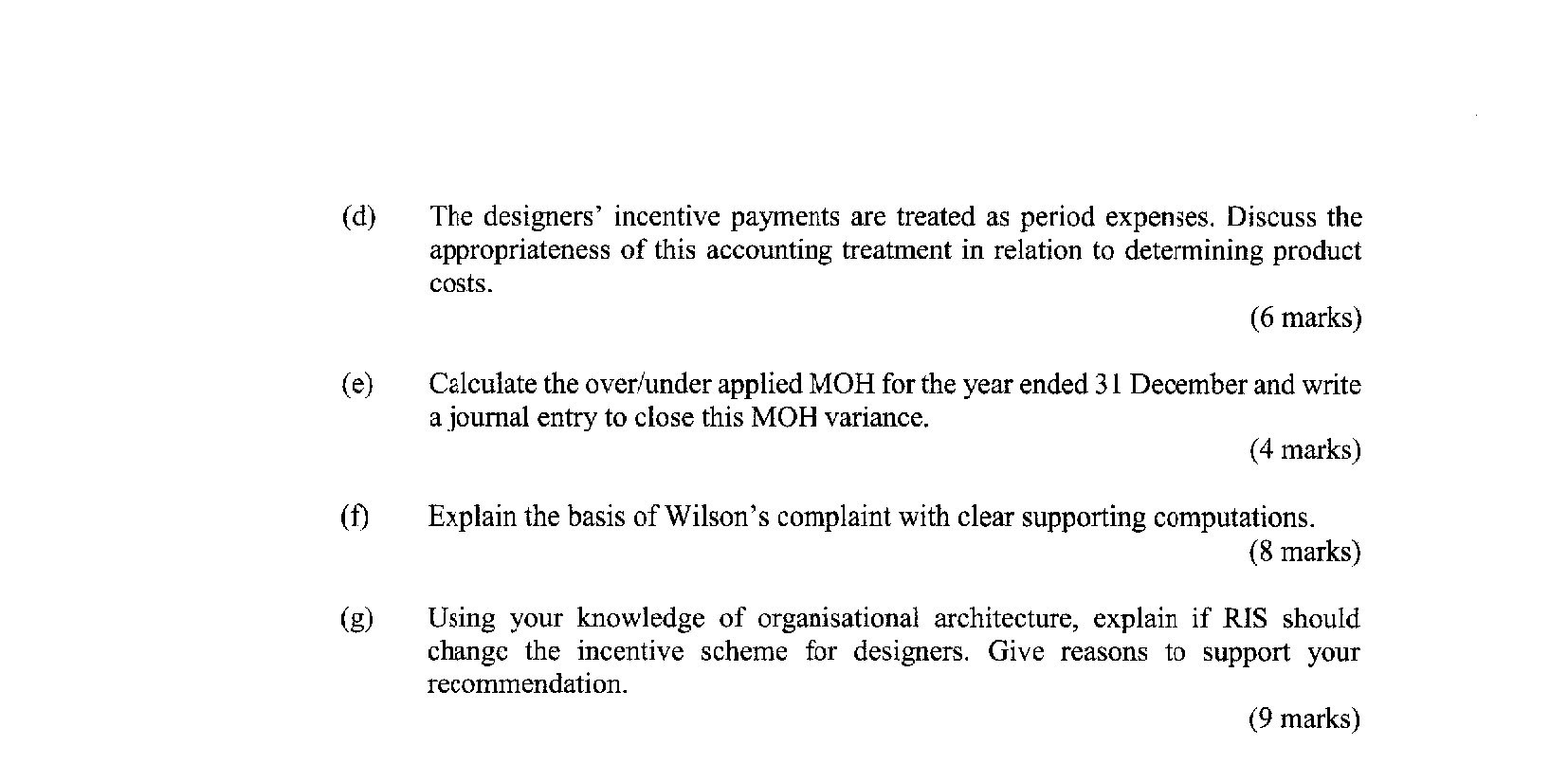 various brands. The company designs and assembles products according to customers' specications,