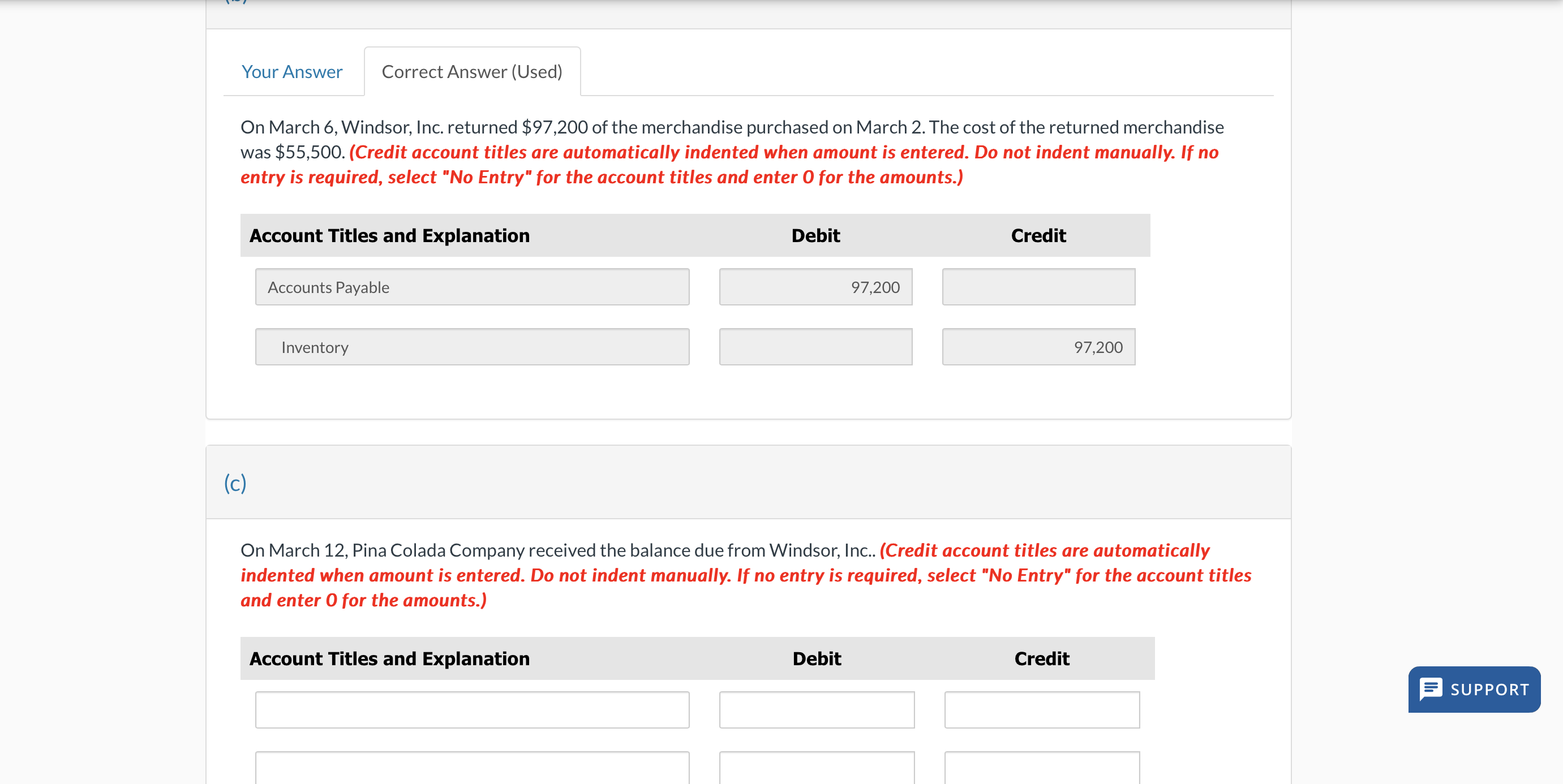 sold $972,000 of merchandise on account to Windsor, Inc., terms 2/10, n/30.