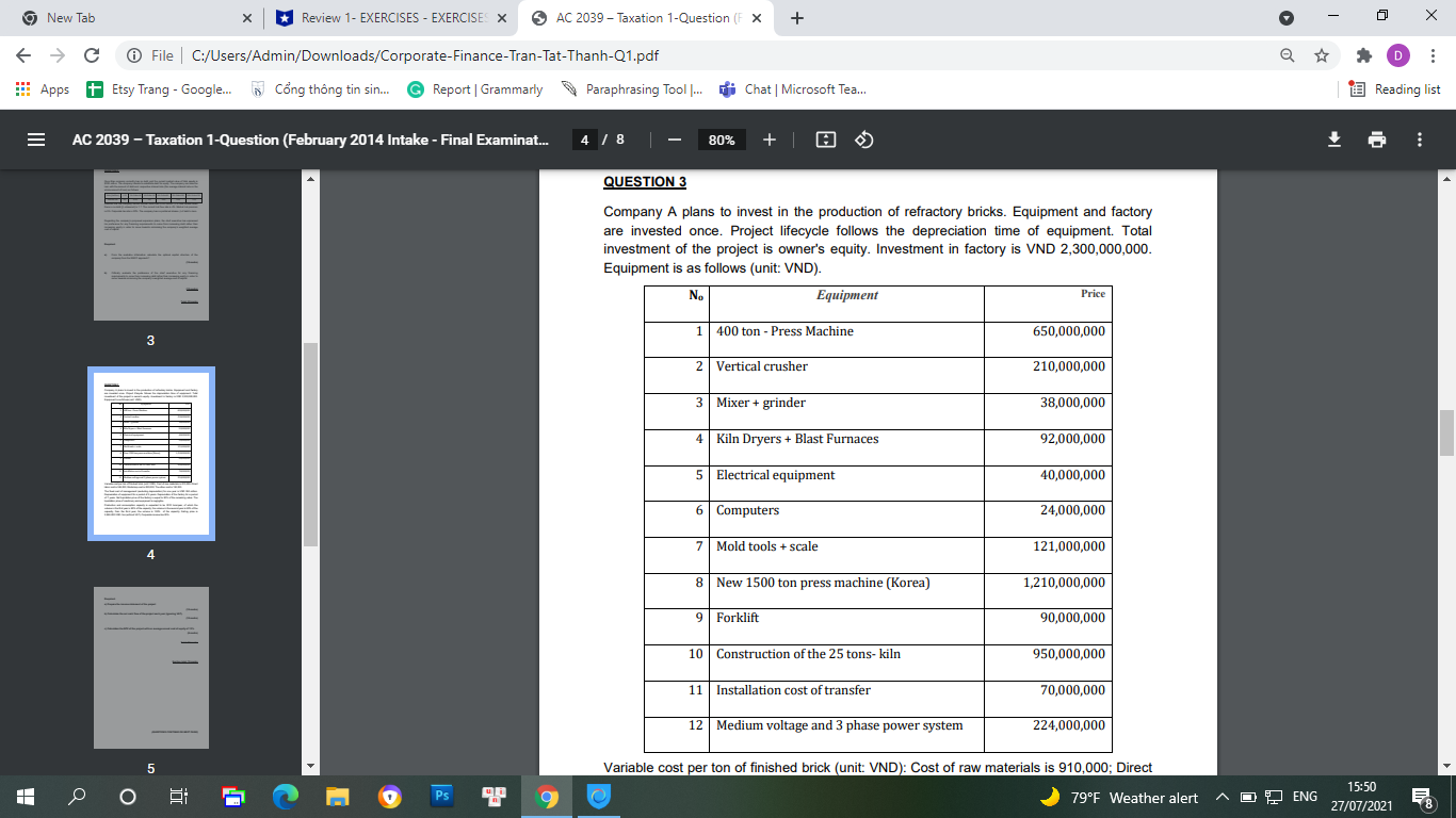 9 New Tab X Review 1- EXERCISES - EXERCISES X 5