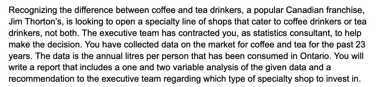 Recognizing the difference between coffee and tea drinkers, a popular Canadian