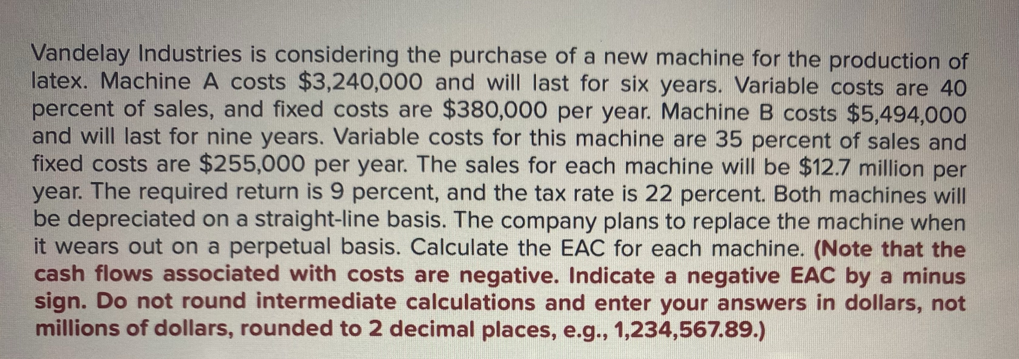 Help me to solve this question:System A: System B: Vandelay Industries is