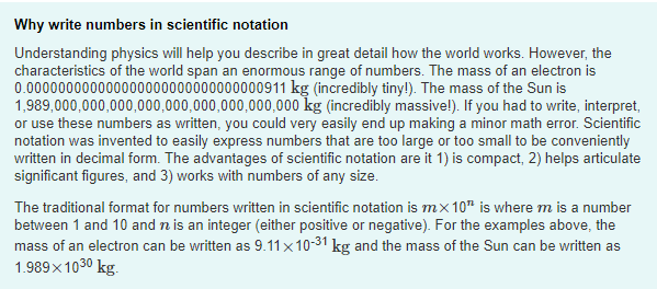  Why write numbers in scientific notation Understanding physics will help you