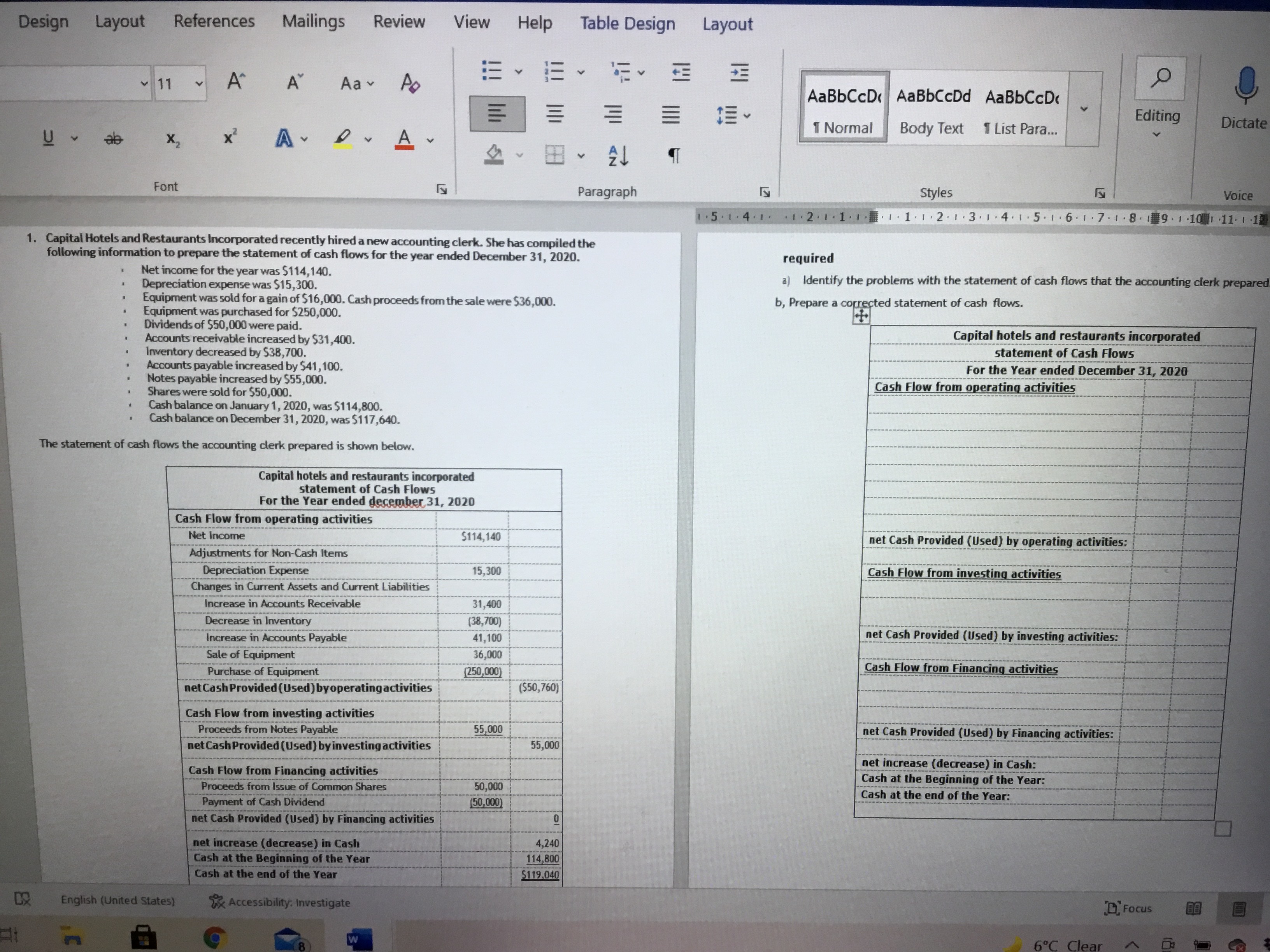 Design Layout References Mailings Review View Help Table Design Layout 11