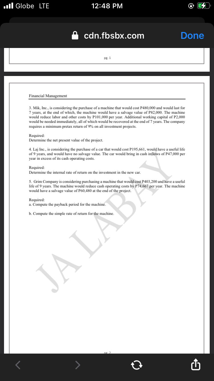 with solutions pls all Globe LTE 12:48 PM cdn.fbsbx.com Done pg- 1