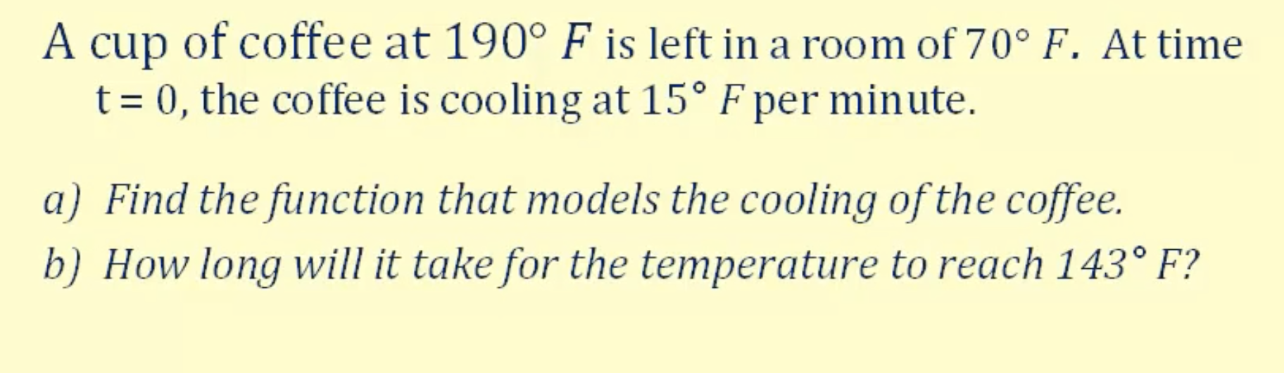 a cooling object drops at a rate that is proportional to the