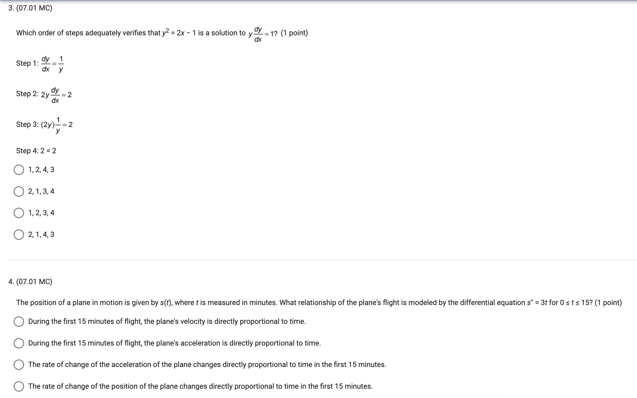 dy dx V4-X2 (1 point) O y = 4tan '(* ) +