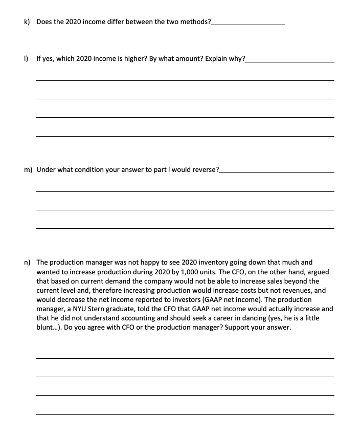 information. In all parts of this question show your calculations and relevant