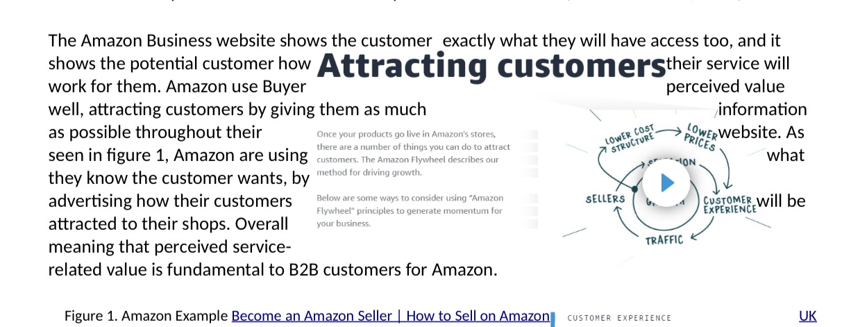 Words are missing due here please help The Amazon Business website shows