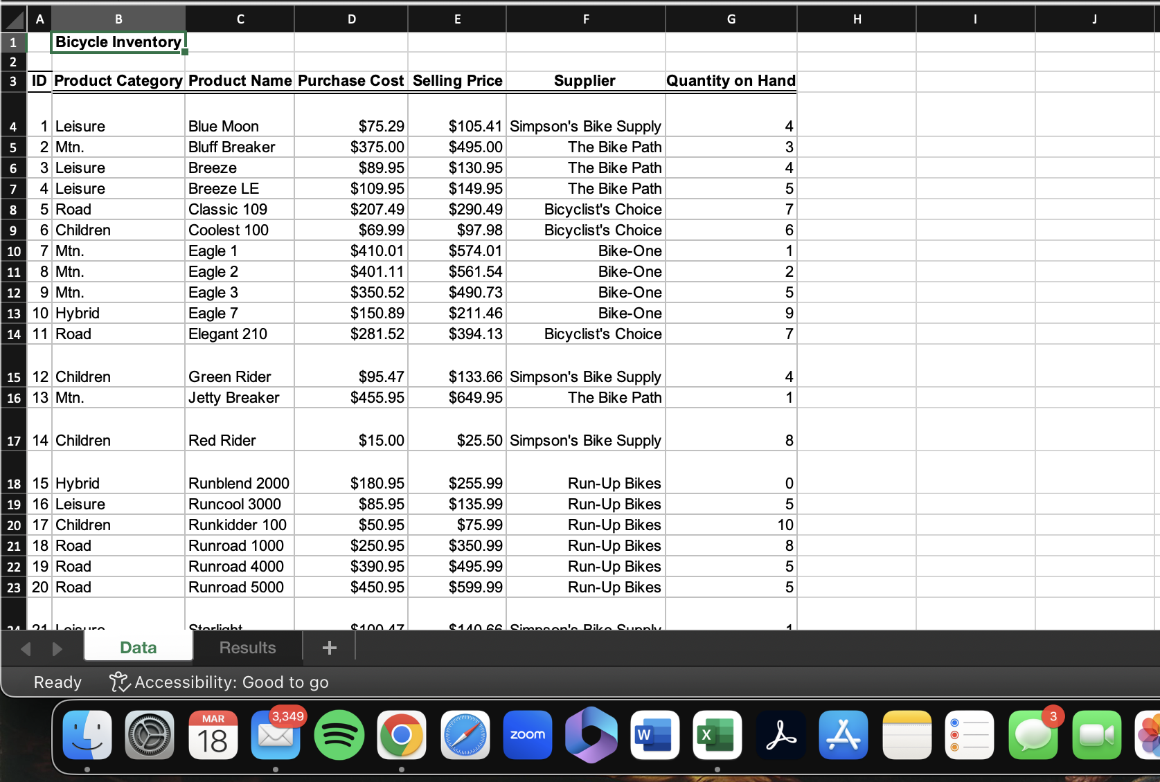 Bus308: Excel Macro Assignment 1. Create a macro to find the sum