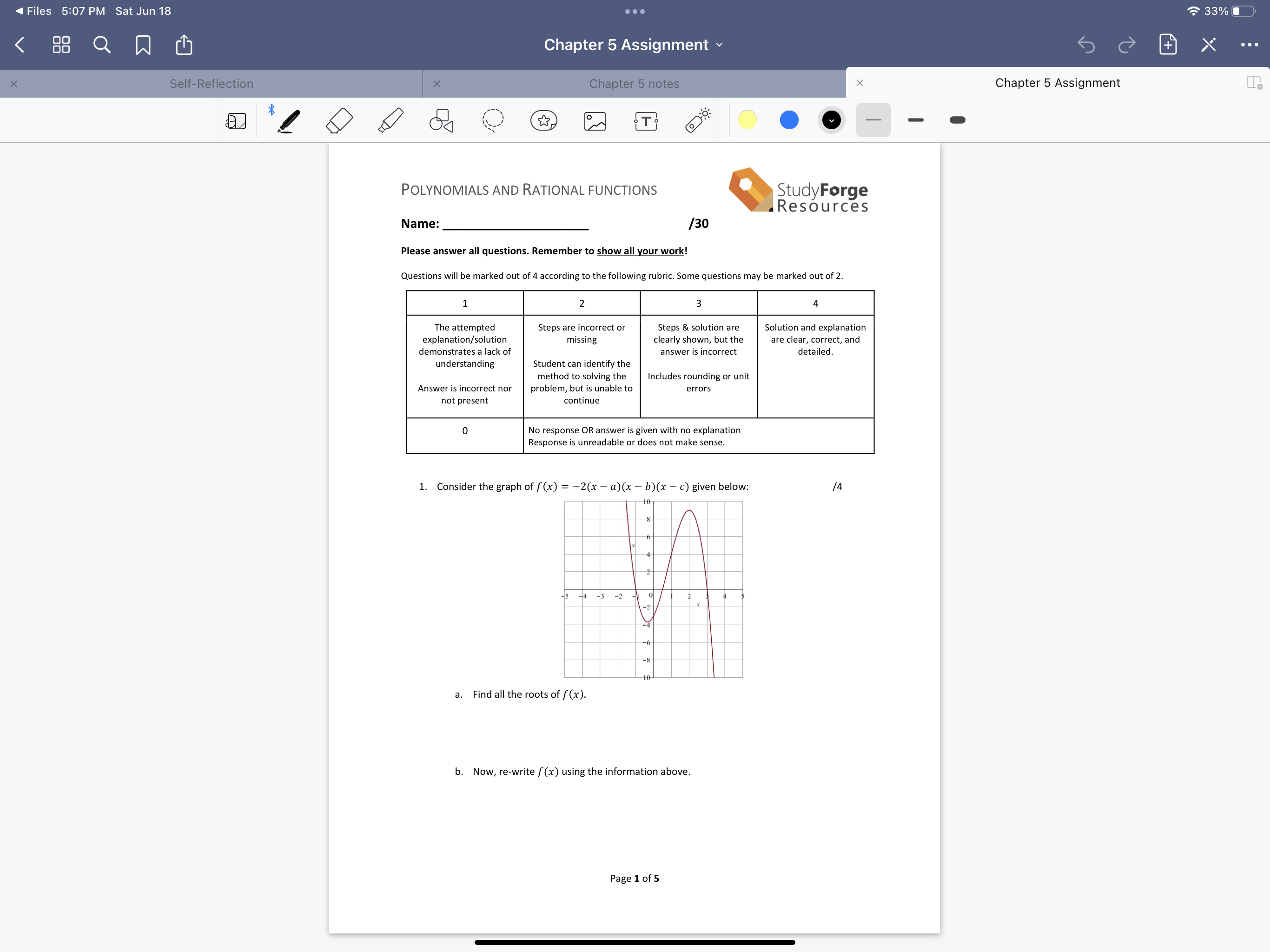 < Files 5:07 PM Sat Jun 18 oo 00 x Self -Reflection