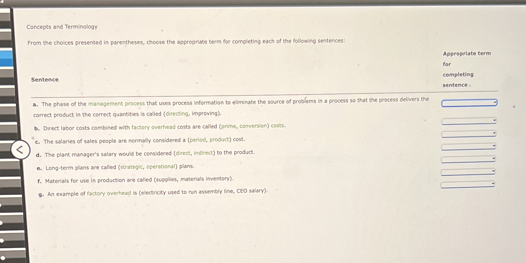 Please help with question 3 part a, b, c, d, e, f,