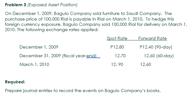 Denominated Purchase Commitment) On November 1, 2009, E-world Inc. contracted to purchase