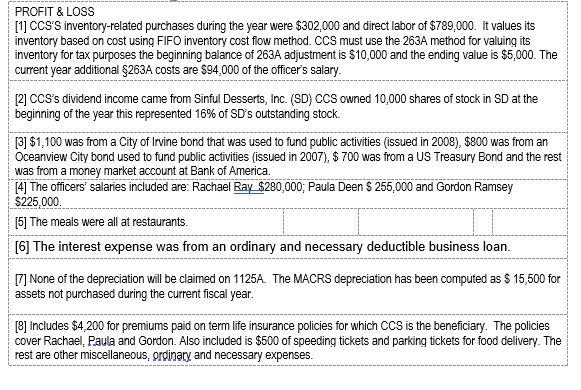 required on the 1120. This includes line items that may require you