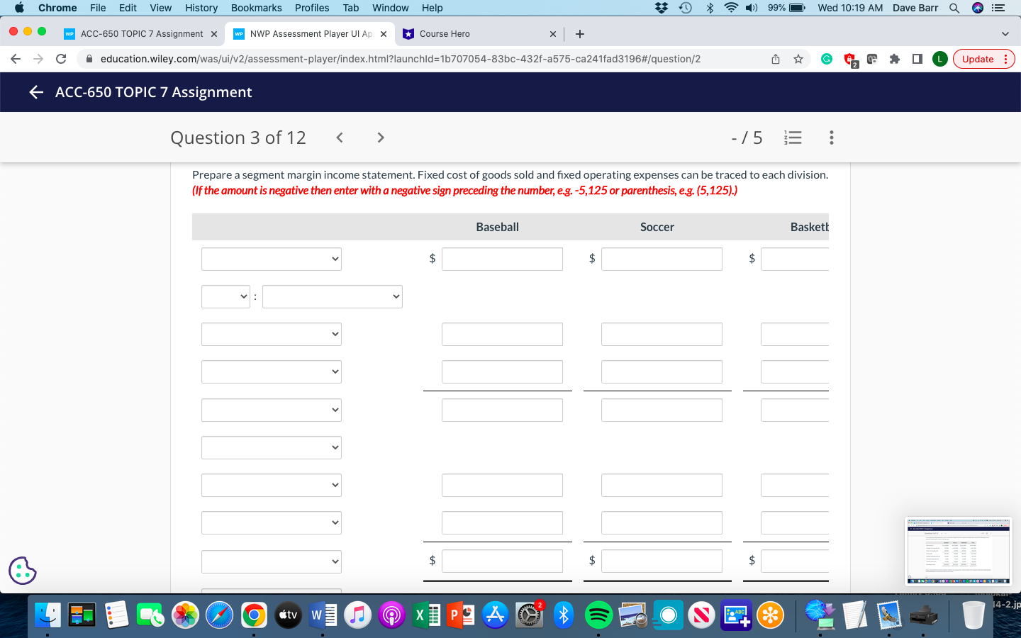 1 8 9% Wed 10:19 AM Dave Barr QE ... WP ACC-650