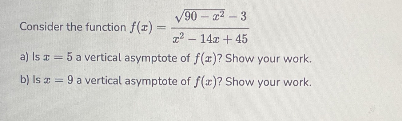  V90 - x2 - 3 Consider the function f (x) =