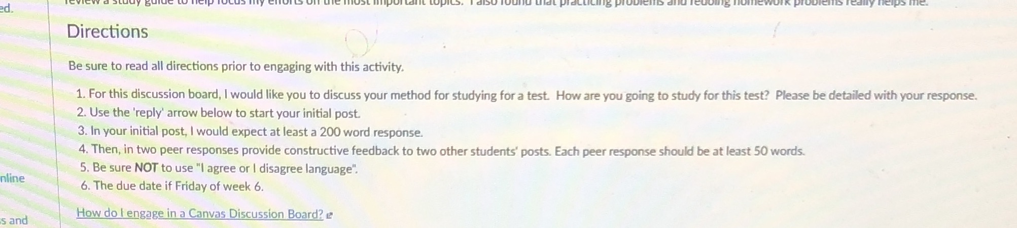 I need help and Please answer question in order !! ed. Directions