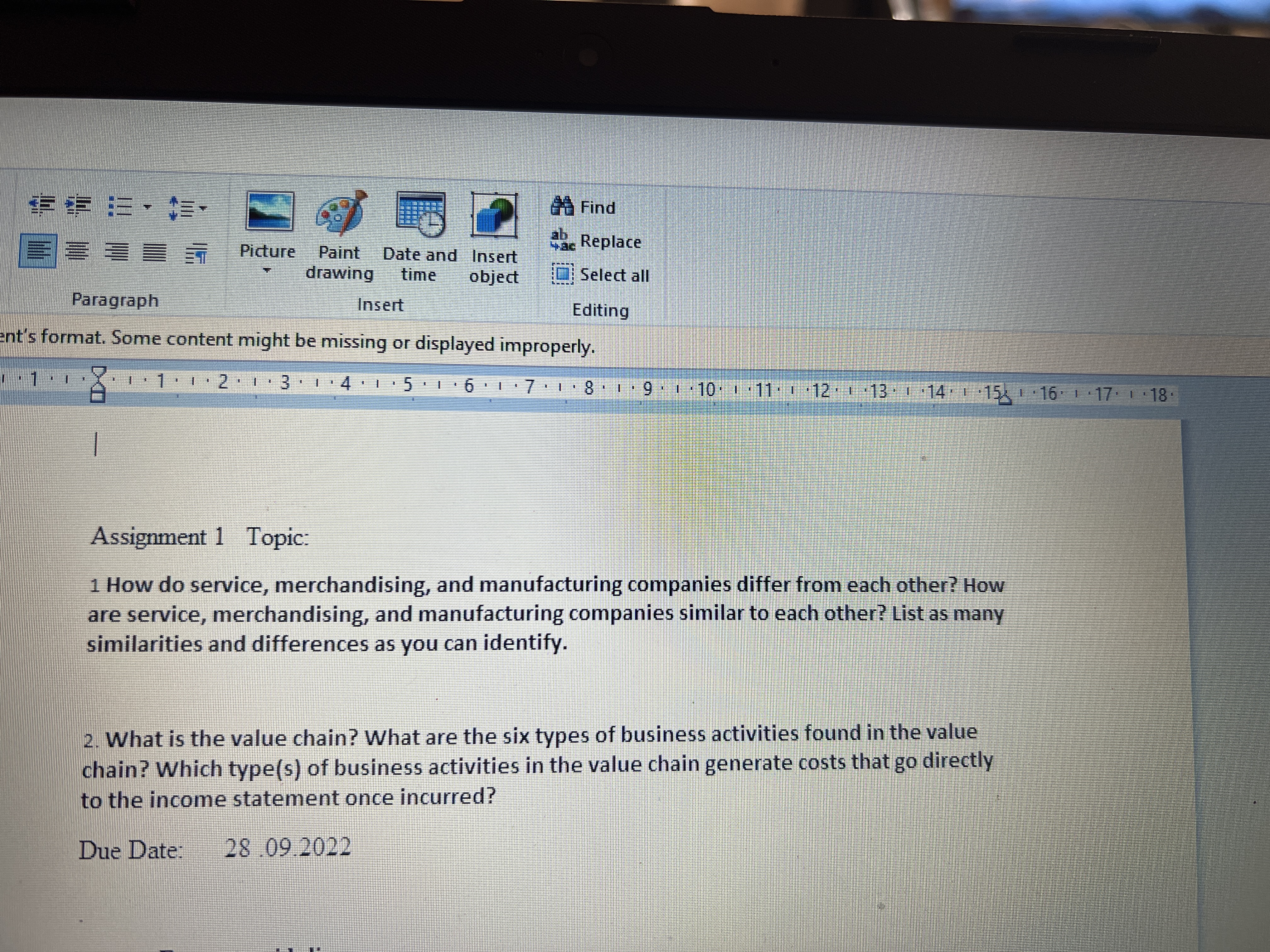  Find sac Replace Picture Paint Date and Insert drawing time object