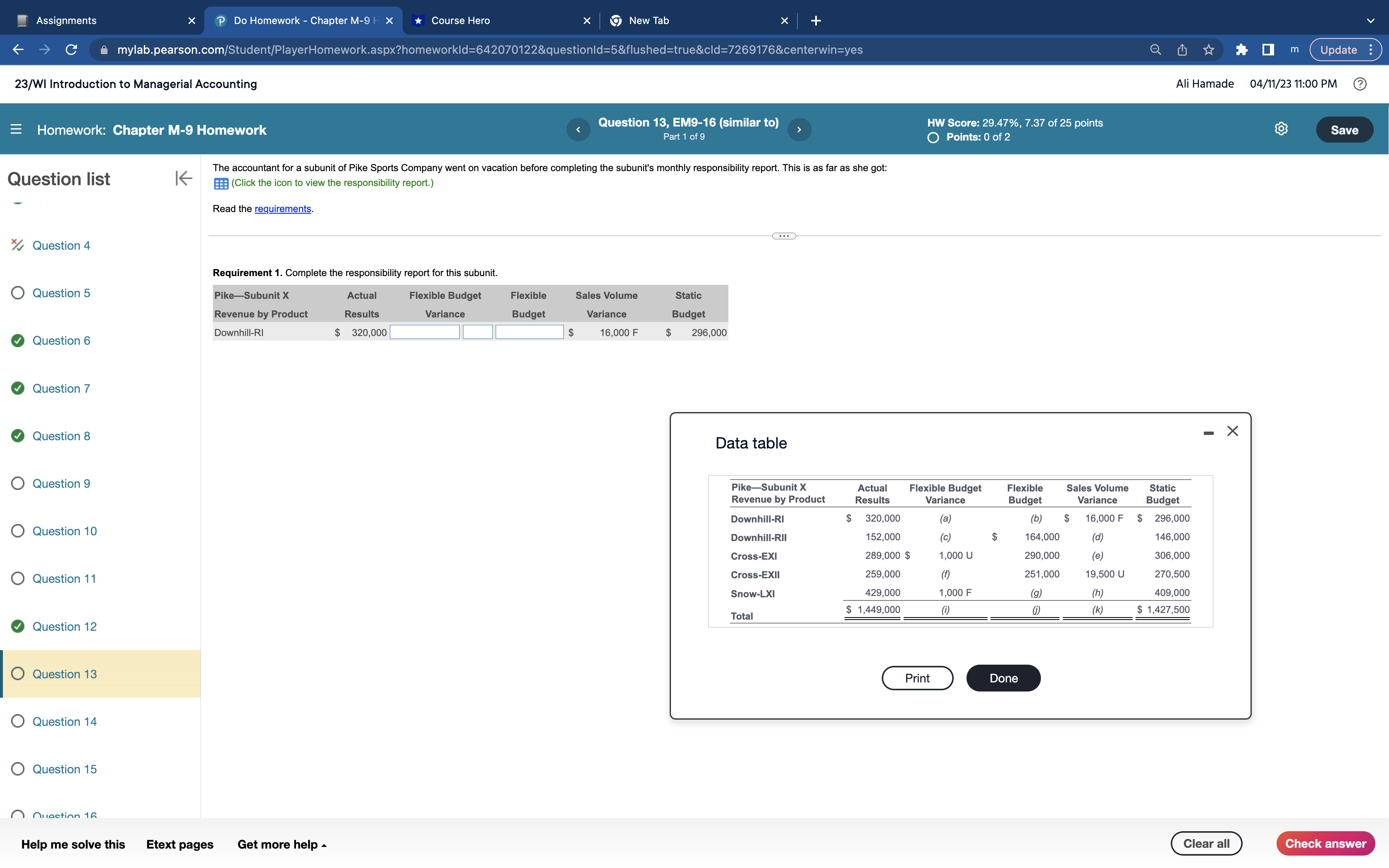  Assignments X P Do Homework - Chapter M-9 > Course Hero