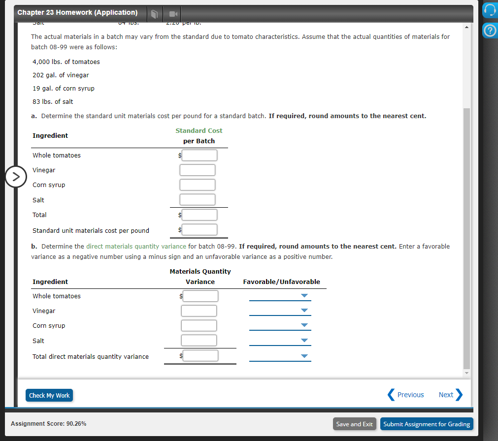 Chapter 23 Homework (Application) 2:20 PCI 10. ? The actual materials