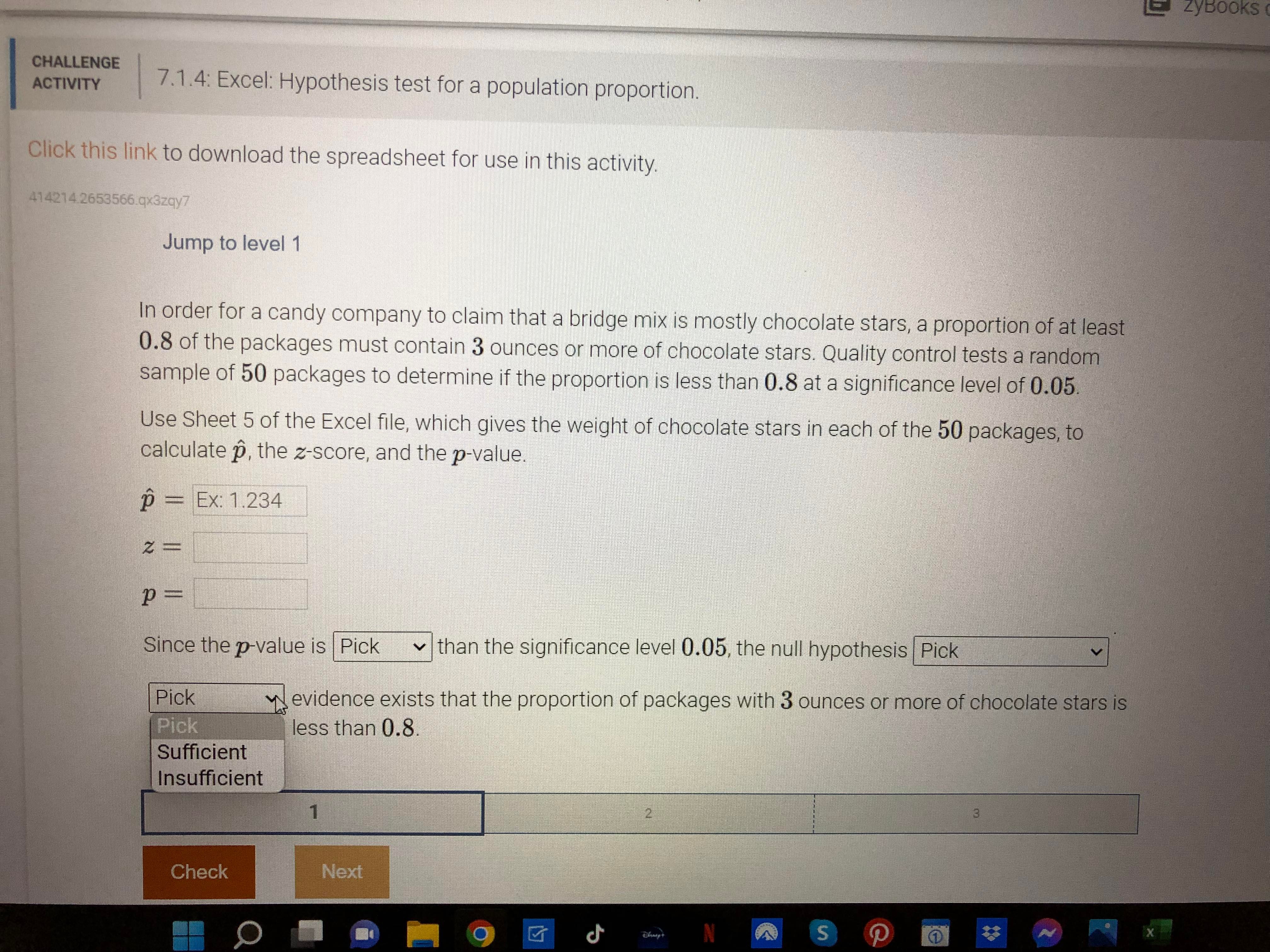 mix is mostly chocolate stars, a proportion of at least 0.8 of