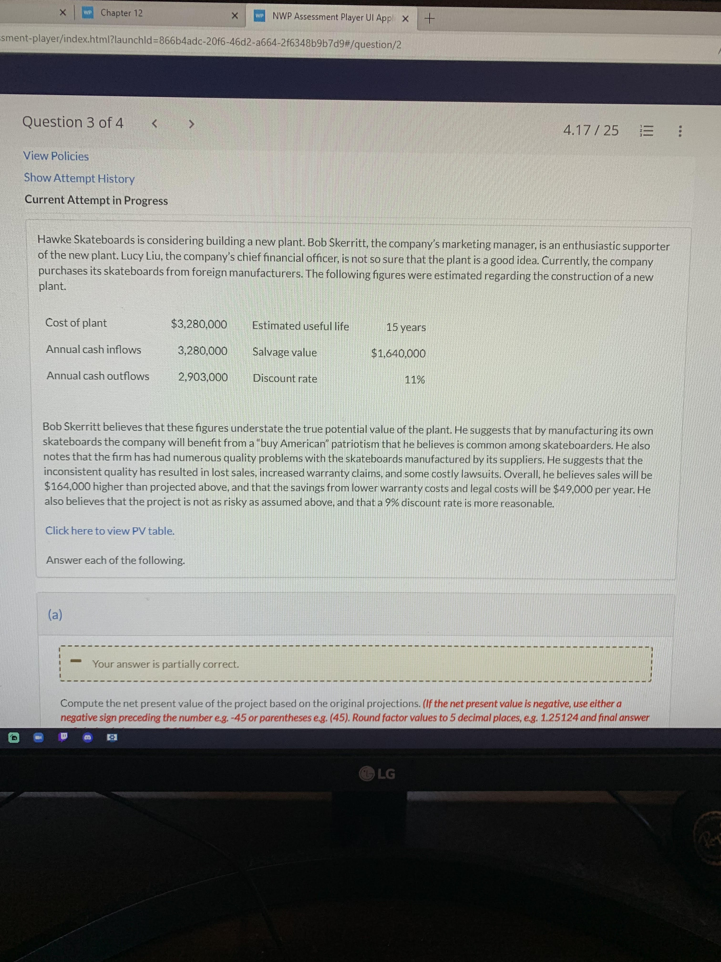 X Chapter 12 X WW NWP Assessment Player UI App x