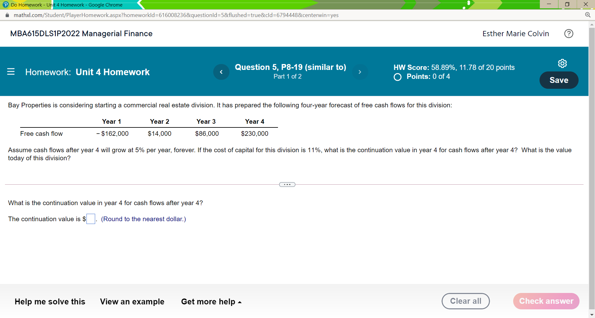  Do Homework - Unit 4 Homework - Google Chrome X mathxl.com/Student/PlayerHomework.aspx?homeworkld=616008236&questionld=5&flushed=true&cld=6794448&centerwin=yes