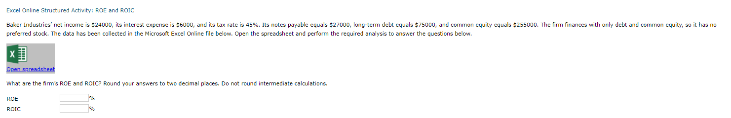 Interest expense $6,000 Tax rate 45.00% Notes payable $27,000 Long-term debt $75,000