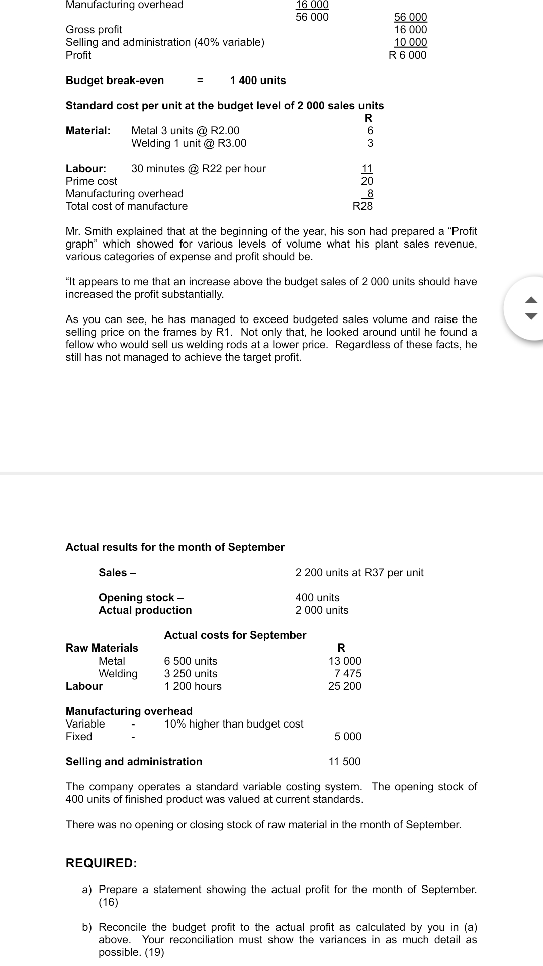 chairman of Mpapela Manufacturing Company gave his son full responsibility for the