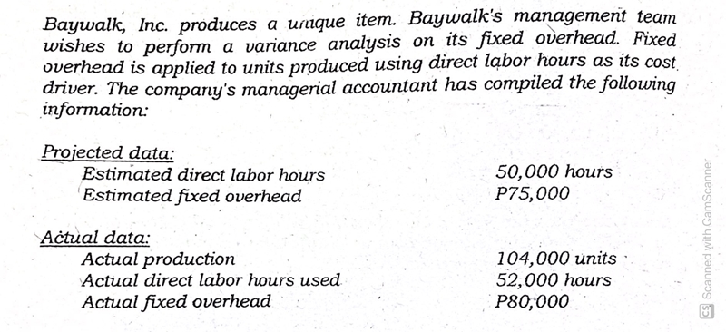 results for Wow Company for the month of May: Actual output 4,500