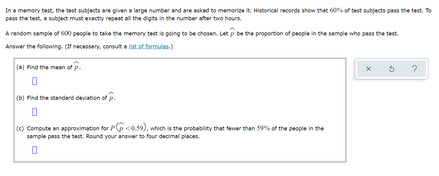 In a memory test, the test subjects are given a large