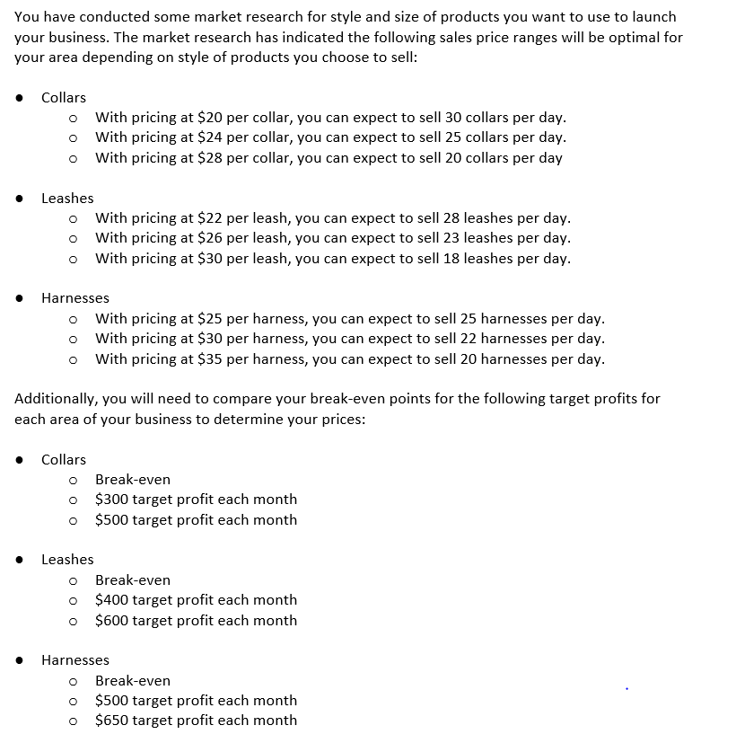 S 300.00 S 400.00 S 500.00 Break-Even Units (round up) Target Profit