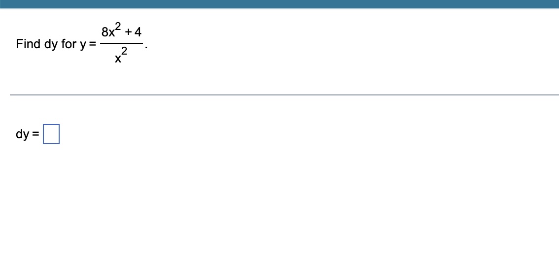 = dy =
