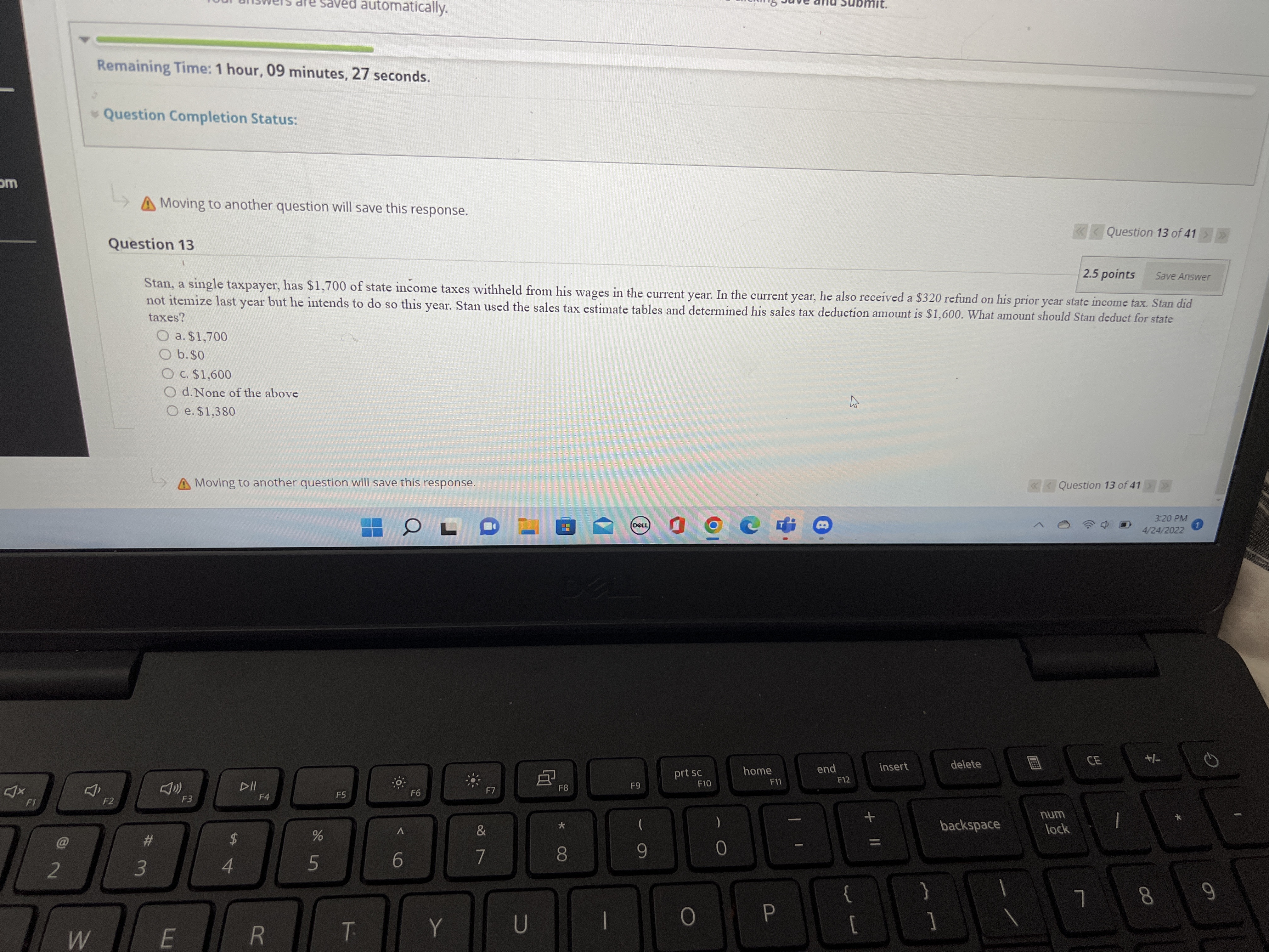 Save Answer Assume Tim and Angela Brown are married and file a