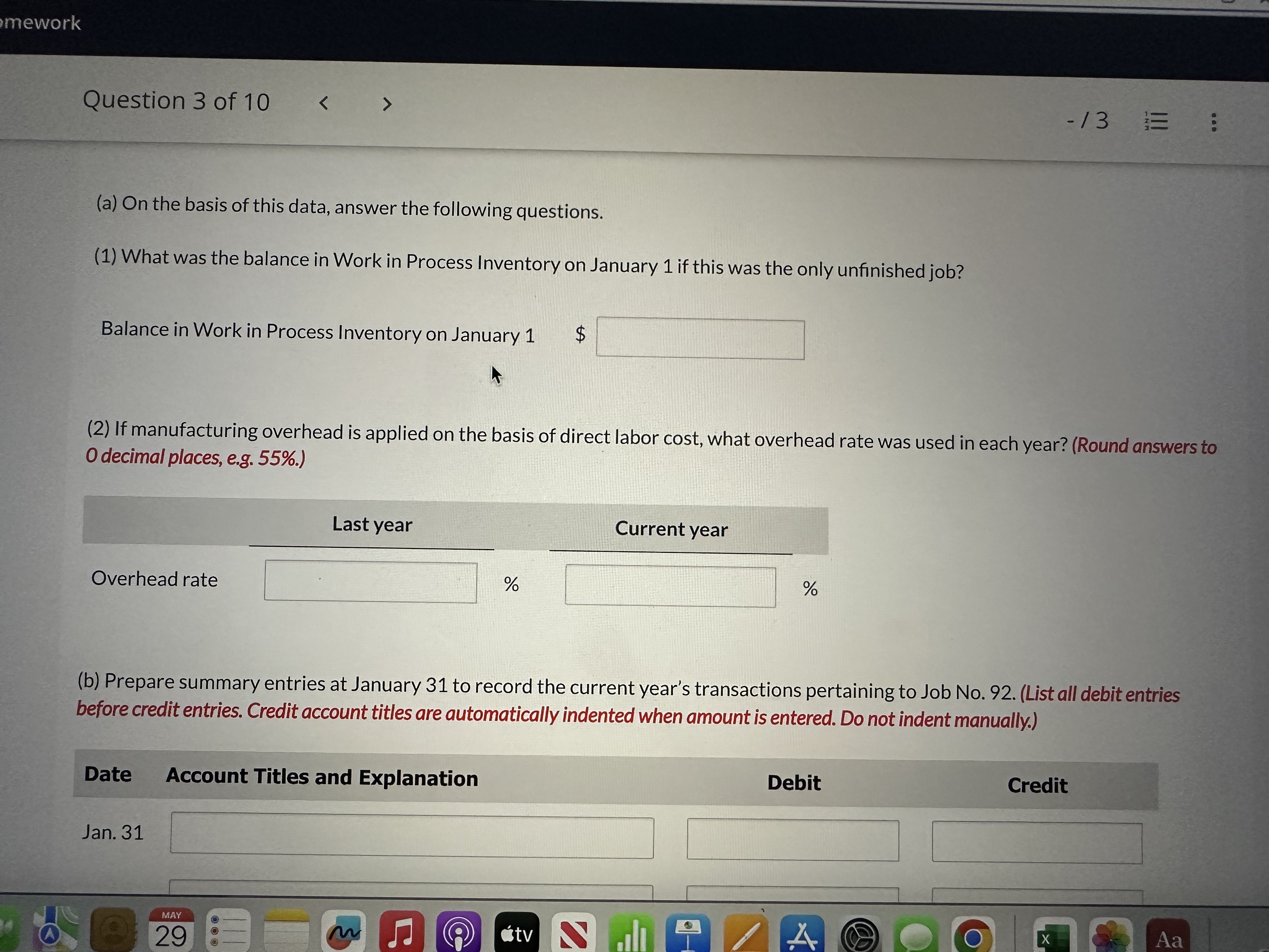 27 Direct Materials 4,000 4,800 1,600 10,400 Direct Labor 4,800 6,400 3,200