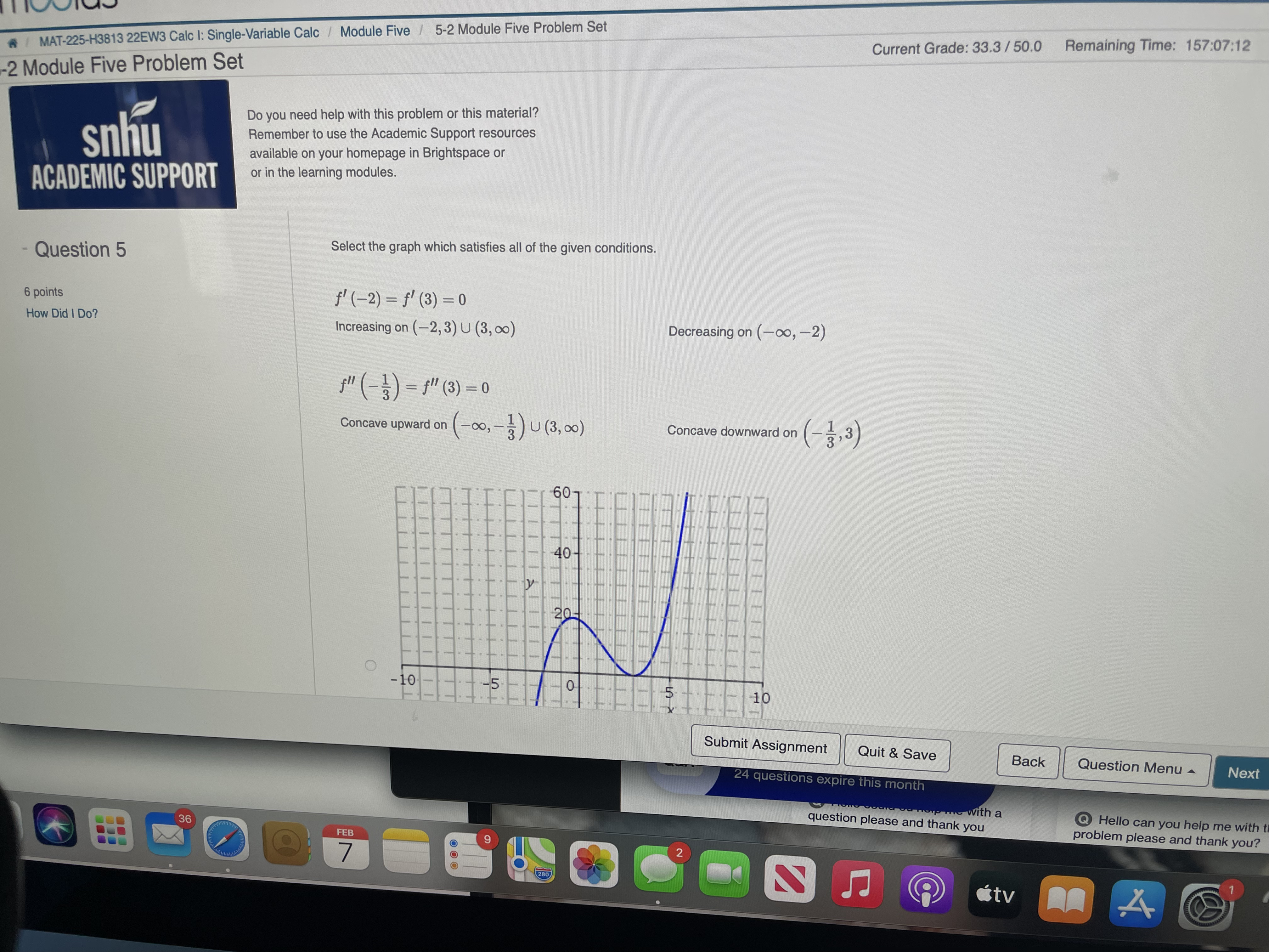  / MAT-225-H3813 22EW3 Calc I: Single-Variable Calc / Module Five /
