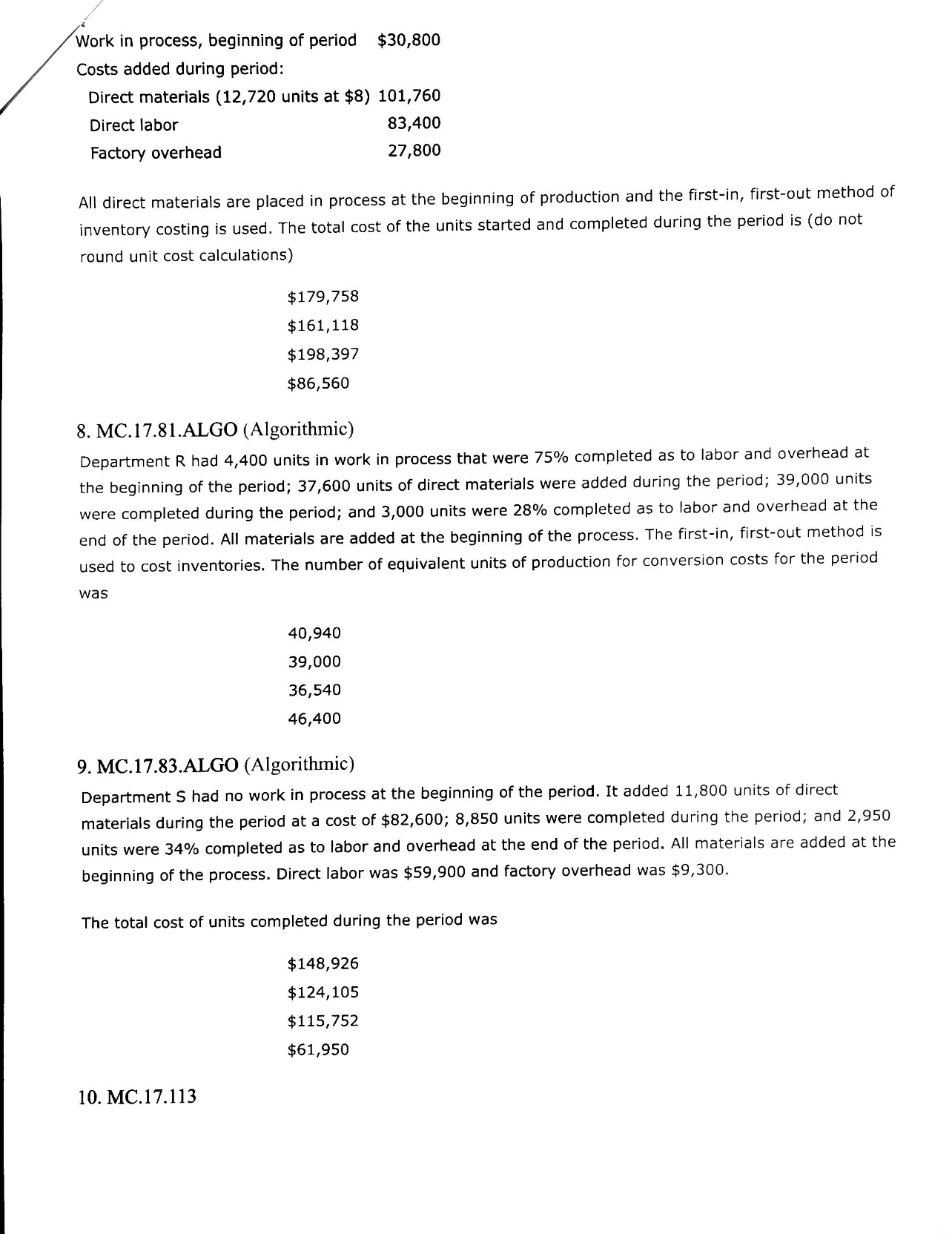 uses the Weighted average method. ACCOUNT Work in ProcessForging Department ACCOUNT NO.