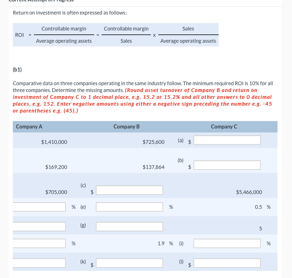 margin Sales ROI = Average operating assets Sales Average operating assets b1)