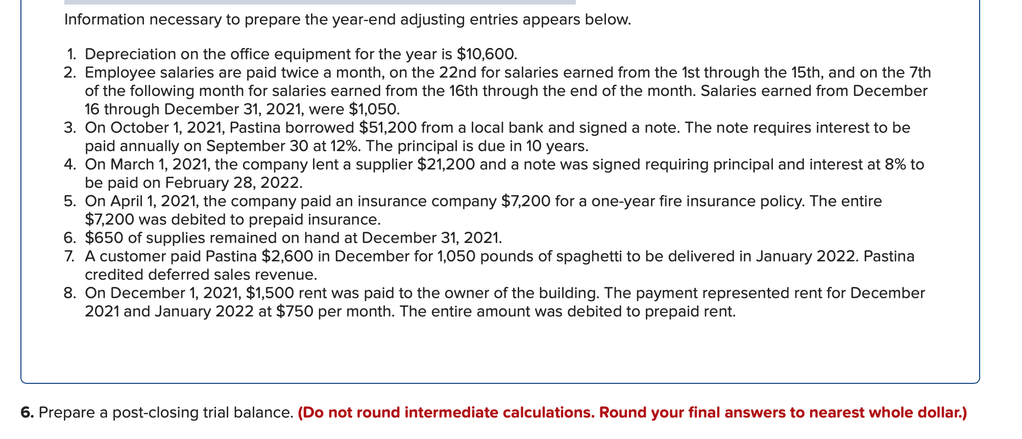 a Pastina Company sells various types of pasta to grocery chains as